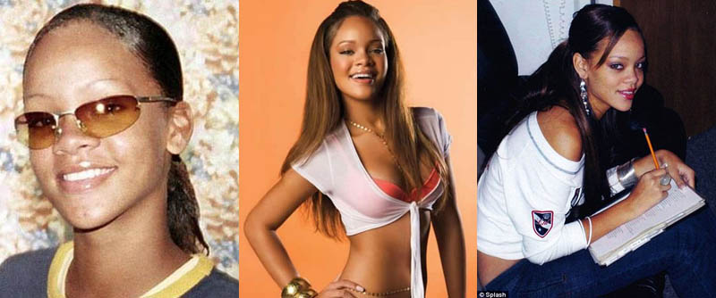 rihanna younger high school pictures childhood 40 Music Stars Before They Were Famous