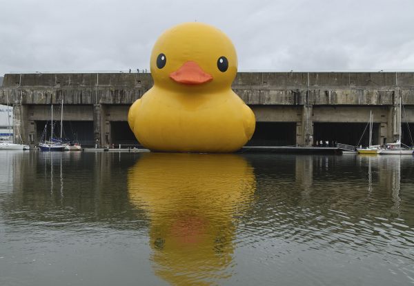 saint nazaire france giant inflatable rubber duck florentijn hofman 1 The World Travels of a Giant Rubber Duck