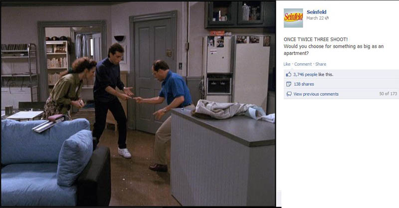 shoot for apartment seinfeld 50 Glorious Moments on Seinfeld