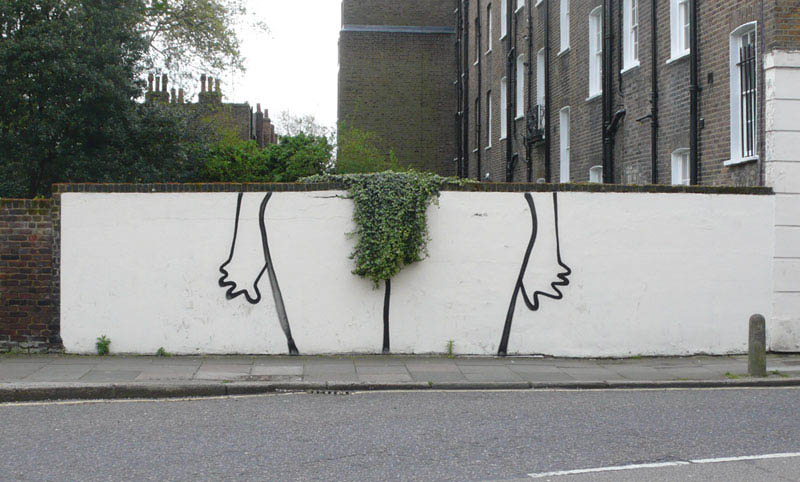 banksy bush trim street art 2 10 Latest Artworks from Banksy