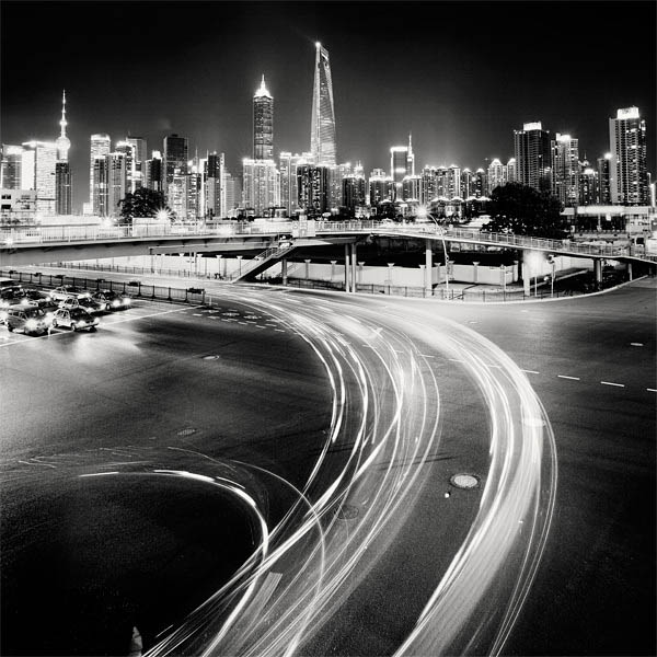 black and white cityscape night photography martin stavars 10 Dramatic Black and White Cityscapes at Night