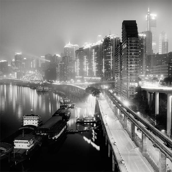 black and white cityscape night photography martin stavars 5 Dramatic Black and White Cityscapes at Night