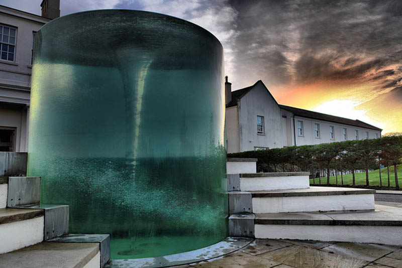 charybdis water vortex sculpture by william pye at seaham hall hotel sunderland 2 Amazing Vortex Water Sculpture by William Pye