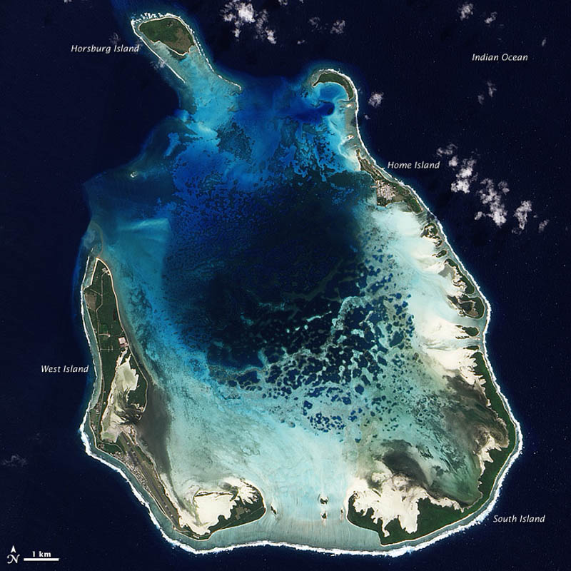 cocos keeling islands aerial from above space Picture of the Day: The Cocos (Keeling) Islands from Space