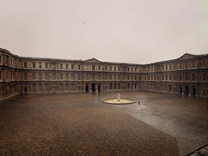 courtyard of the louvre 200x256cm 2010 silent world without people lucie and simon Visions of Cities Without People
