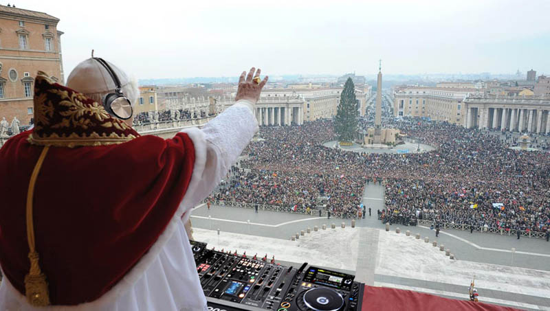 dj pope john paull funny photoshop 15 Famous People That Are Also Superstar DJs