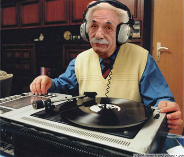 funny dj albert einstein photoshop picture 15 Famous People That Are Also Superstar DJs