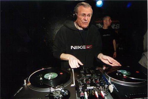 funny dj picture photoshop donald rumsfeld 15 Famous People That Are Also Superstar DJs