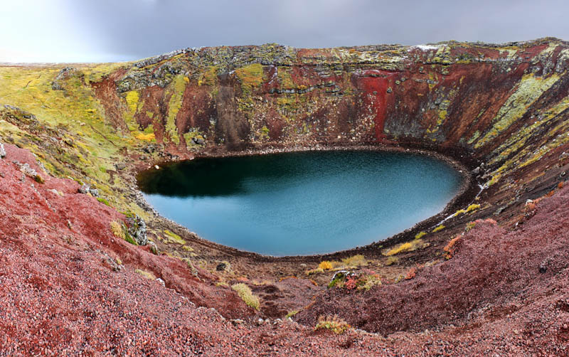 kerid crater lake iceland 15 of the Most Beautiful Crater Lakes in the World