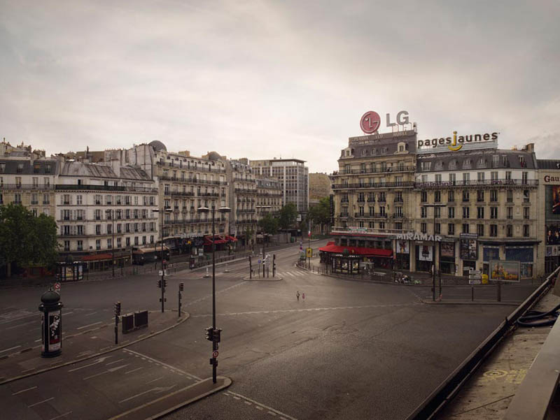place montparnasse 200x256cm 2008 silent world without people lucie and simon Visions of Cities Without People