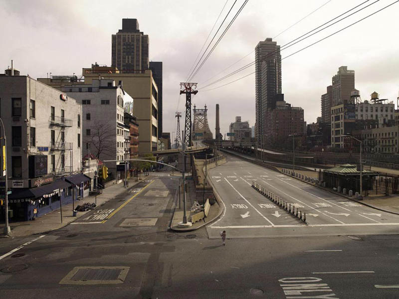 queensboro bridge 200x256cm 2009 silent world without people lucie and simon Visions of Cities Without People