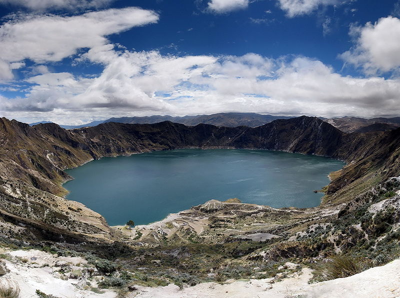 quilotoa crater lake ecuador The Highest Point on Every Continent