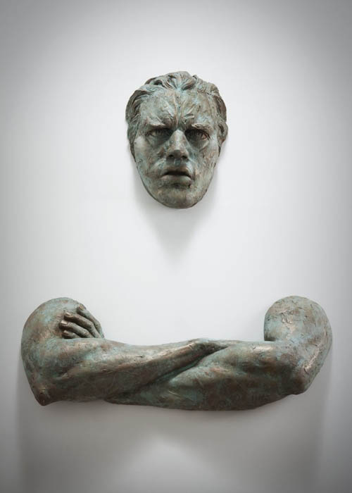 sculptures that emerge vanish into walls matteo pugliese 6 Amazing Sculptures That Emerge from Walls