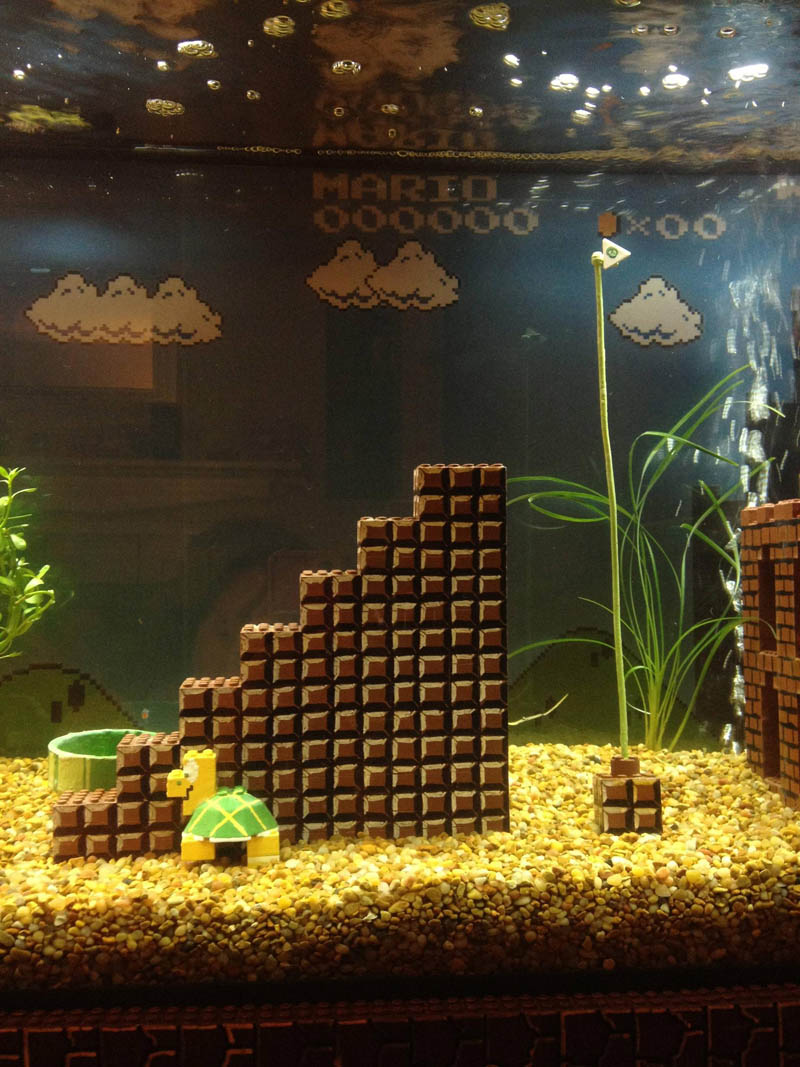 super mario fish tank aquarium 1 This Super Mario Fish Tank is Awesome