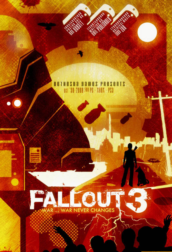 video game movie posters ron guyatt fallout 3 14 Creative Video Game Inspired Movie Posters