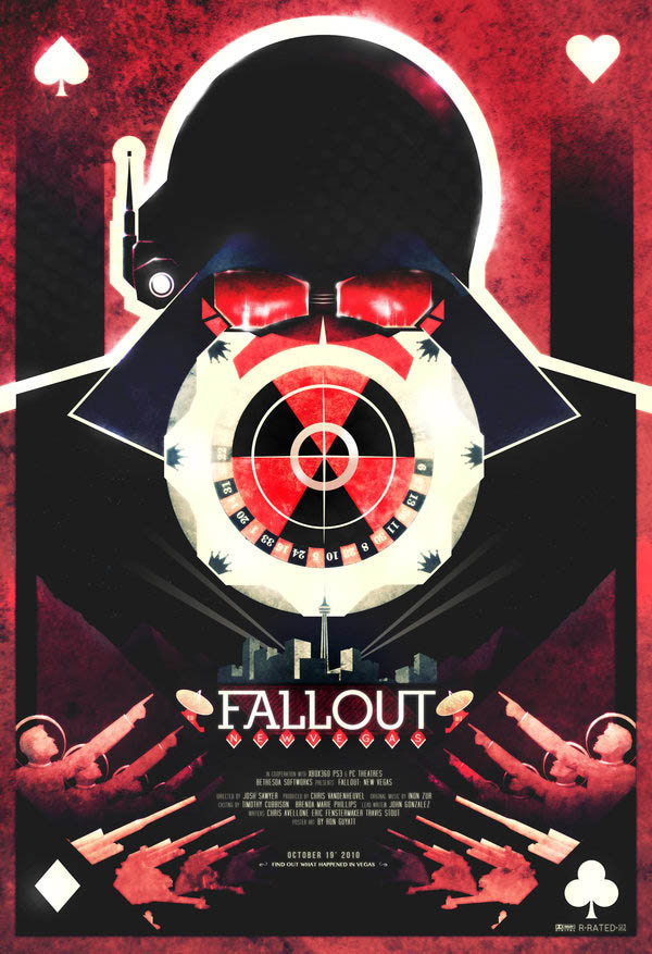 video game movie posters ron guyatt fallout new vegas 14 Creative Video Game Inspired Movie Posters
