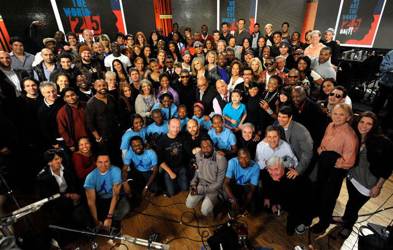 we are the world 25 for haiti 2010 recording session group photo shot The Most Epic Group Photos You Will See Today