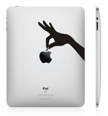 apple picking funny creative ipad decal 33 Creative Decals for your iPad
