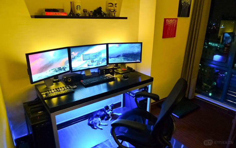 backlit led monitors three setup 