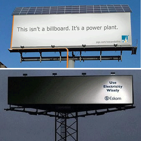 billboard with solar panels