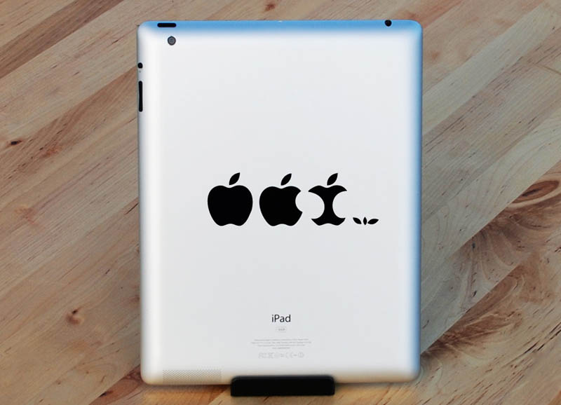 diminishing apple funny creative ipad decal 33 Creative Decals for your iPad