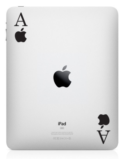 funny creative ipad decal ace of spades apple 33 Creative Decals for your iPad
