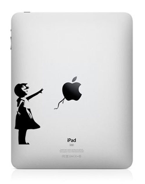 funny creative ipad decal banksy girl 33 Creative Decals for your iPad