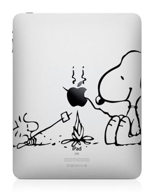 funny creative ipad decal snoopy 33 Creative Decals for your iPad