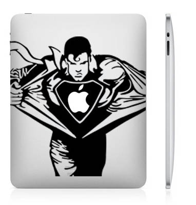 funny creative ipad decal superman 33 Creative Decals for your iPad