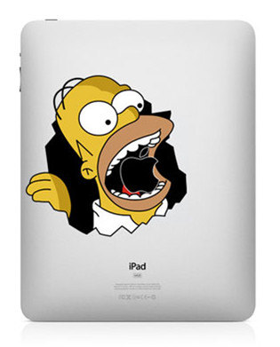 homer simpson funny creative ipad decal 33 Creative Decals for your iPad