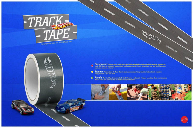 roll of track tape for hot wheels turns any surface into a racetrack
