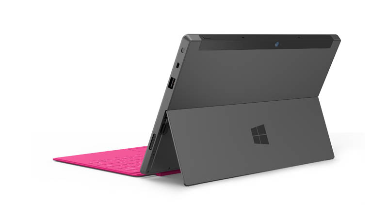 new microsoft surface tablet kickstand viewed from behind 
