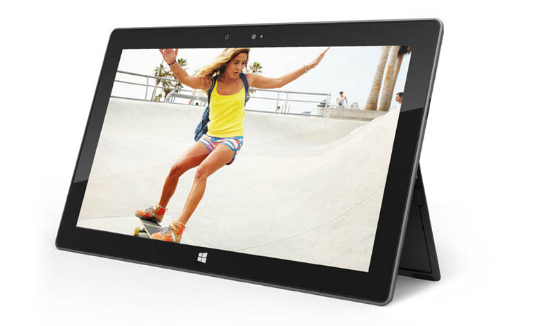 microsoft surface tablet with built in kickstand