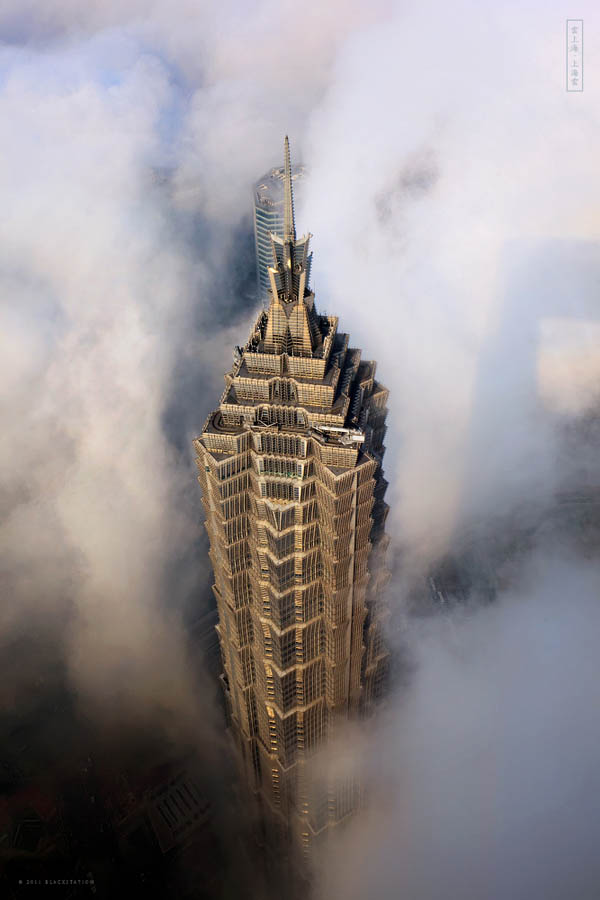 jin mao tower above the clouds