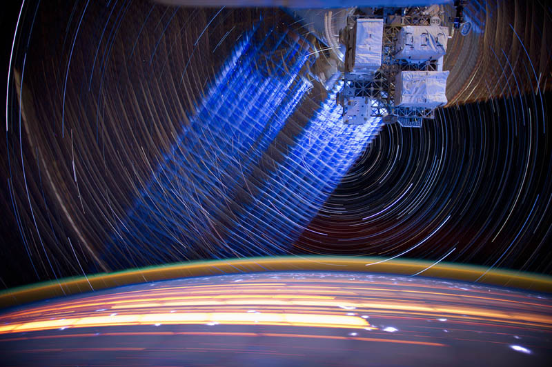 star trails seen from space iss nasa don pettit 21 21 Star Trails Captured from Space