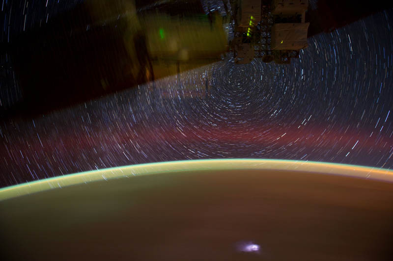 star trails seen from space iss nasa don pettit 9 21 Star Trails Captured from Space