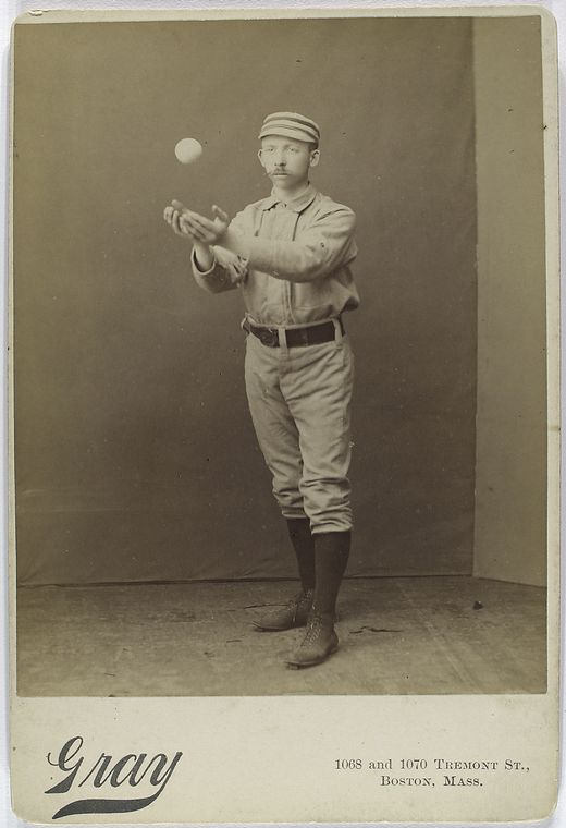 Arthur Irwin, Philadelphia Quakers about to catch a baseball barehanded