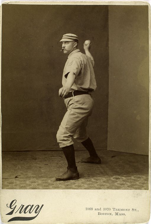 george wood mid throw baseball photo