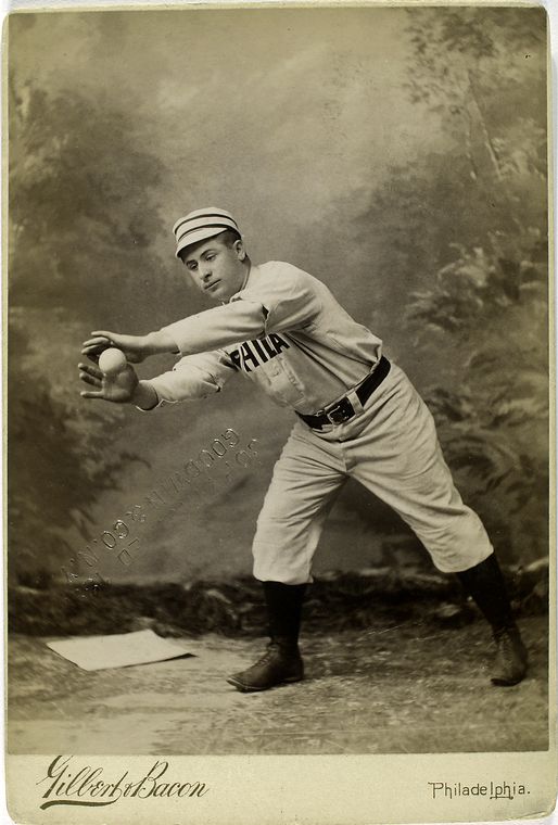 george pinkney baseball player catching a ball weird background
