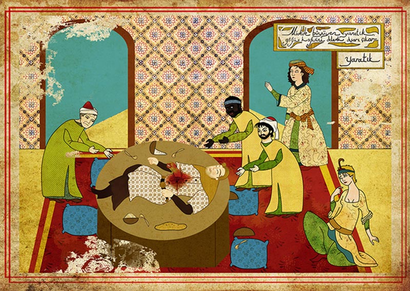 alien movie as ottoman motif 11 Classic Movie Scenes as Ottoman Motifs