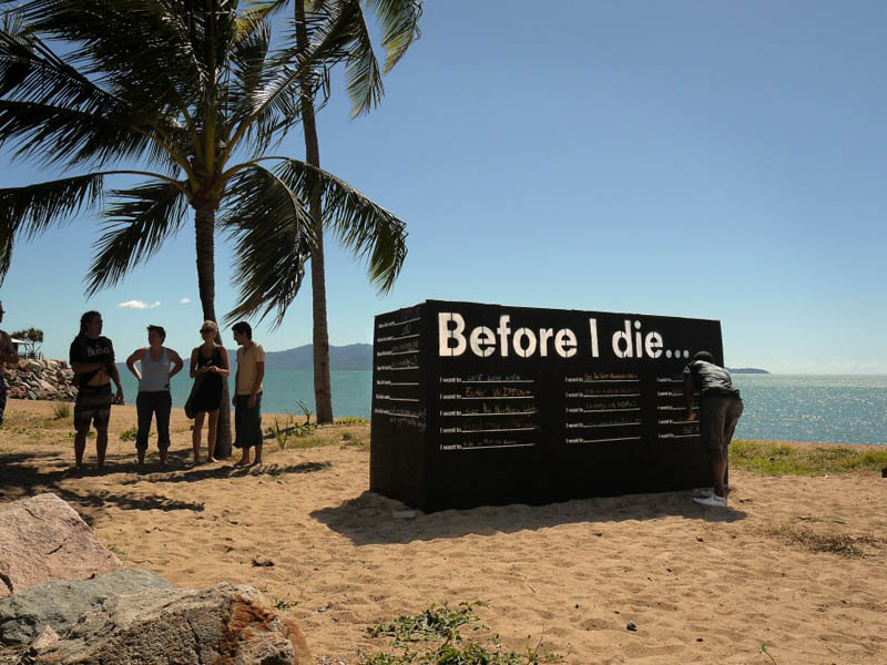 before i die project on the beach