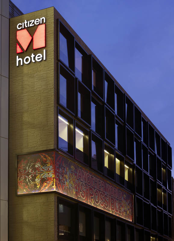 exterior of citizenM london hotel banksdie