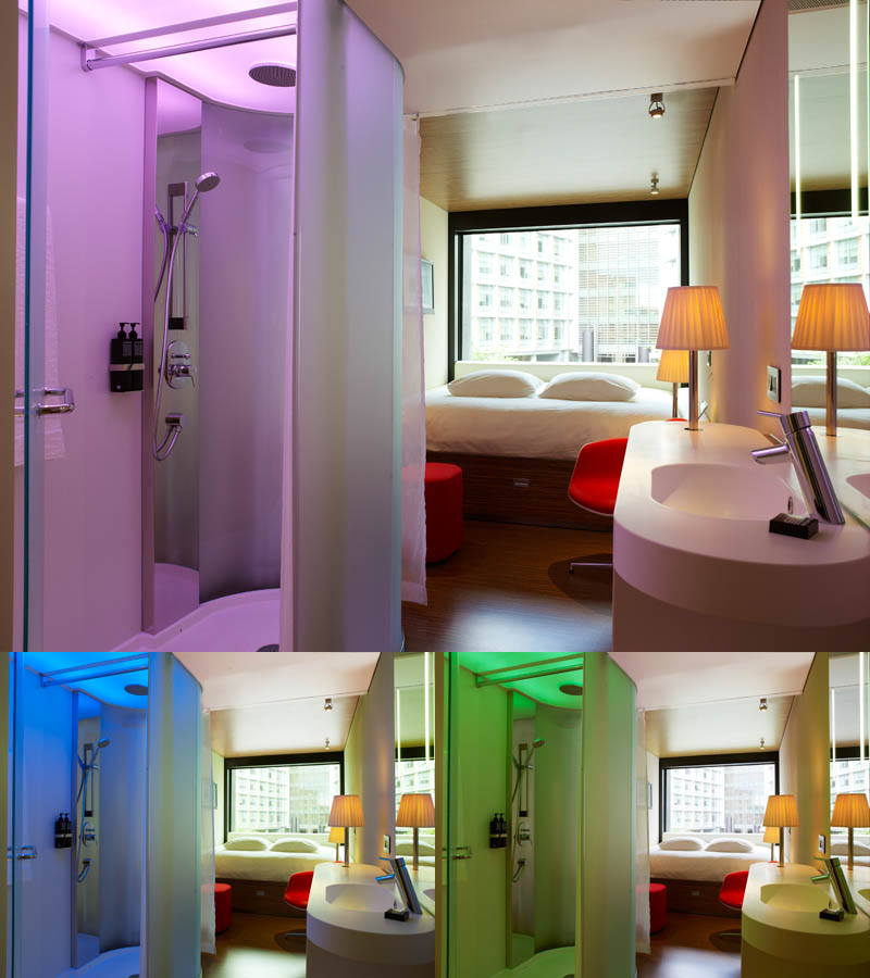 lighting options for your hotel room using the moodpad