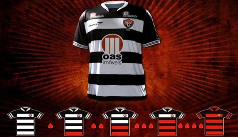ec vitoria donate blood to restore red stripes on football club jersey 2 Football Club Removes Red from Jersey for Blood Donation Campaign