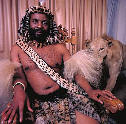 portrait of GOODWILL ZWELETHINI – King of Zulu (South Africa) by daniel lane