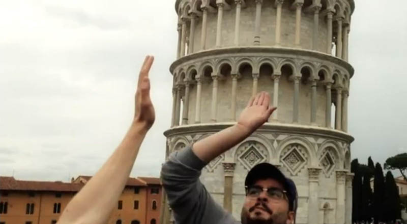 high five leaning tower of pisa Ten Alternatives to Leaning on the Tower of Pisa