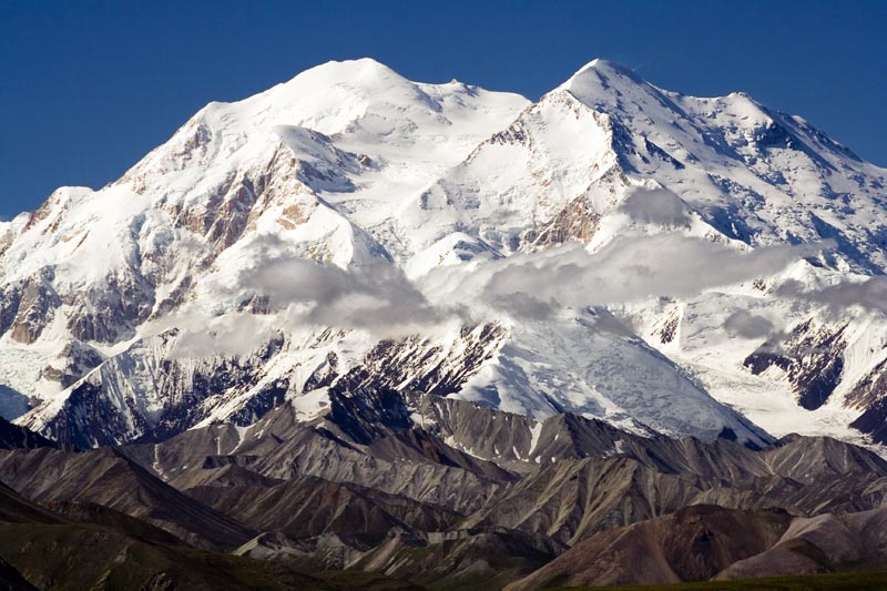 the highest point in north america is at the top of mt mckinley in alaska
