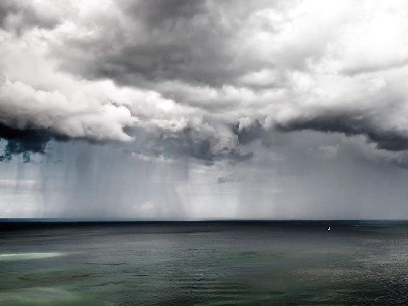 sailboat at sea in germany with storm Picture of the Day: Lone Sailboat at Sea in Germany