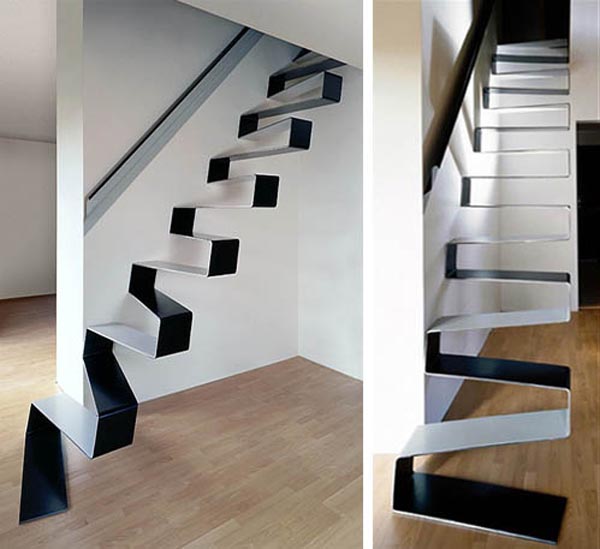 staircase from one continuous piece of material