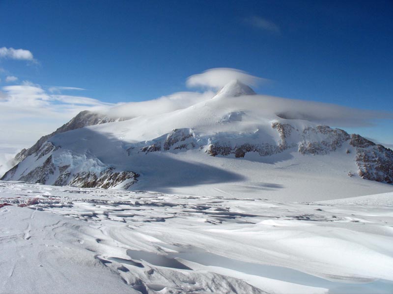 the view of the peak of vinson massif